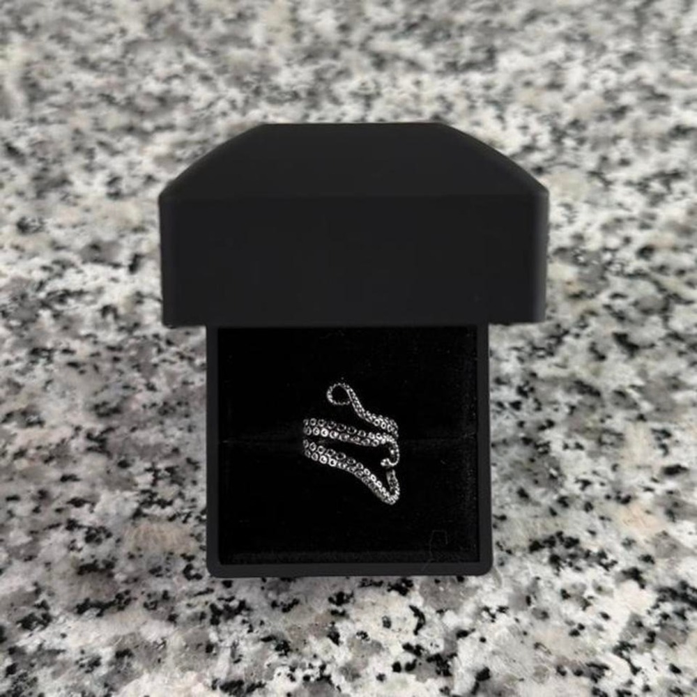 Silver Chrome‎ Steel Y2k Octopus Tentacle Ring Brand New